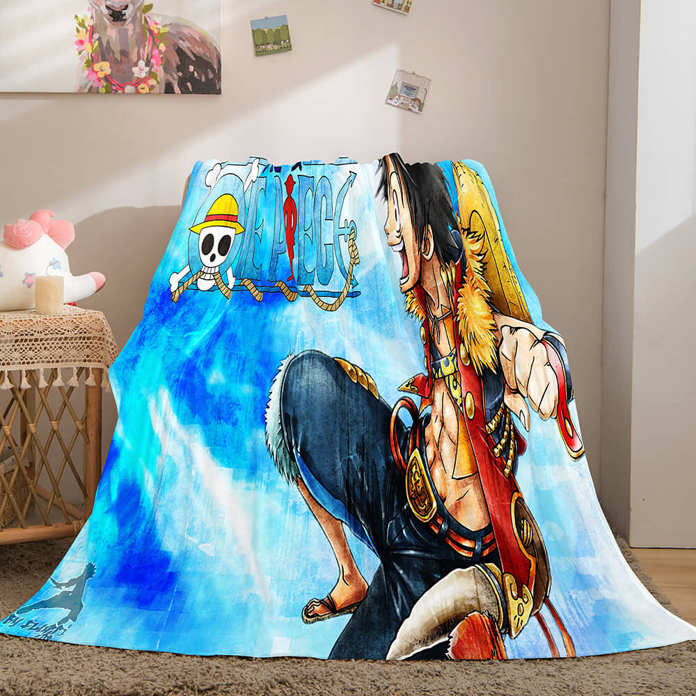 Anime ONE PIECE Cosplay Flannel Blanket Fleece Throw Blanket Sets (Online Order Only)