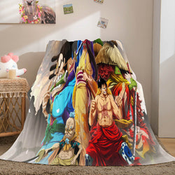 Anime ONE PIECE Cosplay Soft Flannel Fleece Throw Blanket Bedding Sets (Online Order Only)