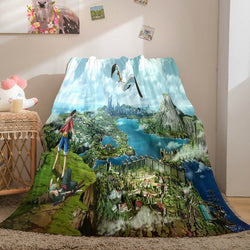 Anime ONE PIECE Cosplay Soft Flannel Fleece Throw Blanket Bedding Sets (Online Order Only)