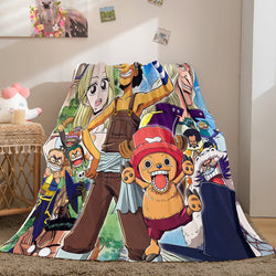 Anime ONE PIECE Cosplay Soft Flannel Fleece Throw Blanket Bedding Sets (Online Order Only)