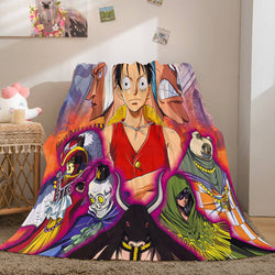 Anime ONE PIECE Cosplay Soft Flannel Fleece Throw Blanket Bedding Sets (Online Order Only)