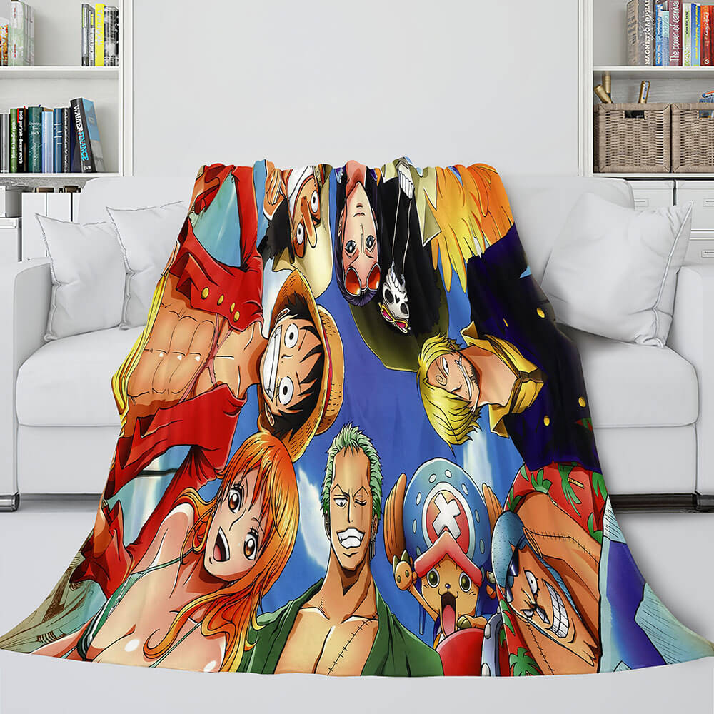 Anime ONE PIECE Throw Flannel Fleece Blanket Soft Cozy Bedding Sets (Online Order Only)