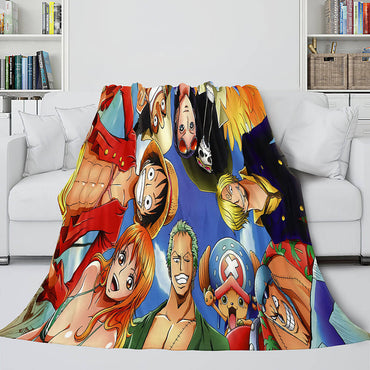 Anime ONE PIECE Throw Flannel Fleece Blanket Soft Cozy Bedding Sets (Online Order Only)