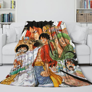 Anime One Piece Blanket Flannel Fleece Kids Throw Room Decoration (Online Order Only)