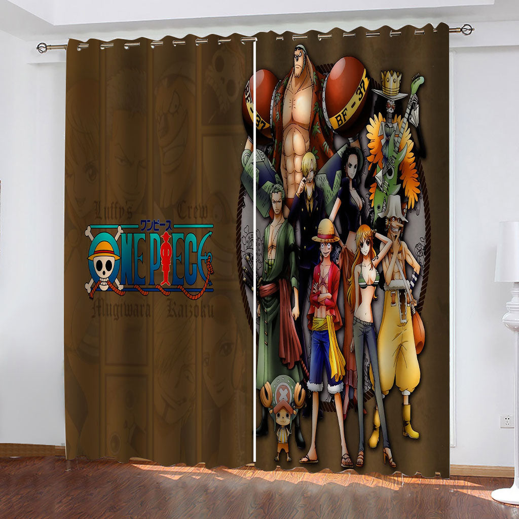 Anime One Piece Curtains Cosplay Blackout Window Drapes Room Decoration (Online Order Only)