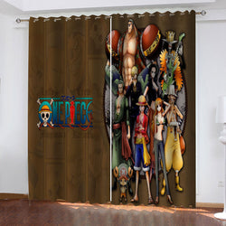 Anime One Piece Curtains Cosplay Blackout Window Drapes Room Decoration (Online Order Only)