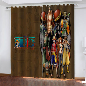 Anime One Piece Curtains Cosplay Blackout Window Drapes Room Decoration (Online Order Only)