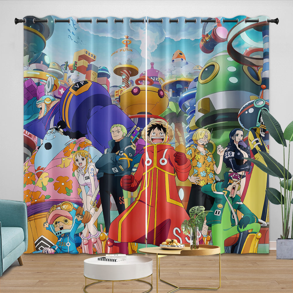 Anime One Piece Curtains Kids Blackout Window Drapes (Online Order Only)