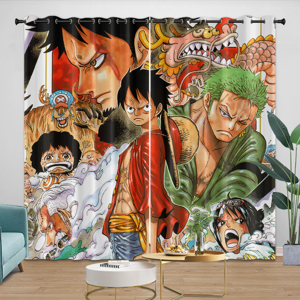 Anime One Piece Curtains Kids Blackout Window Drapes (Online Order Only)