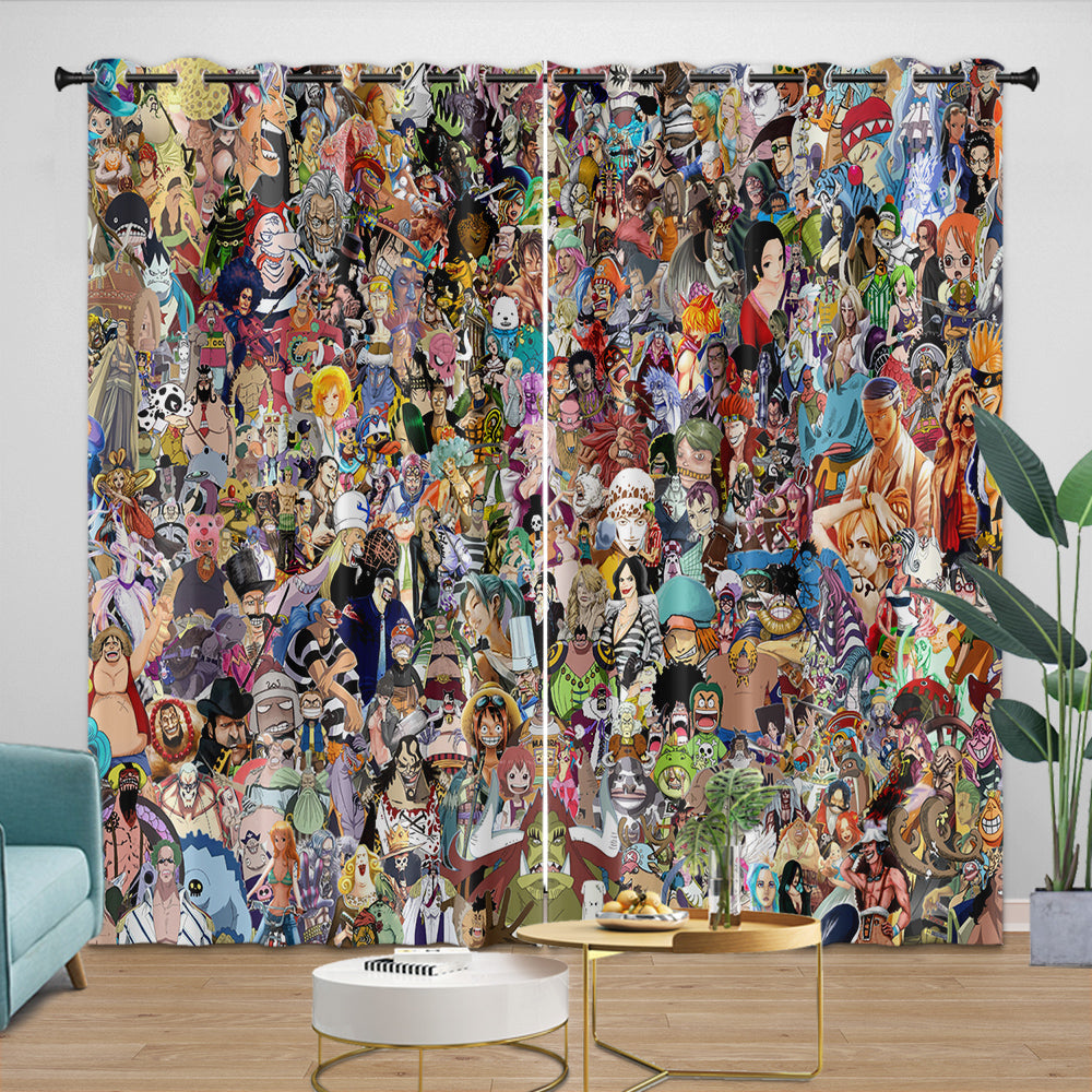 Anime One Piece Curtains Kids Blackout Window Drapes (Online Order Only)