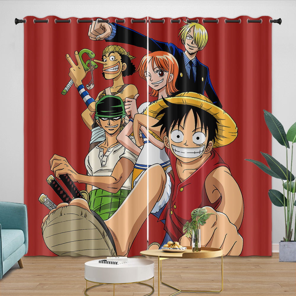 Anime One Piece Curtains Kids Blackout Window Drapes (Online Order Only)