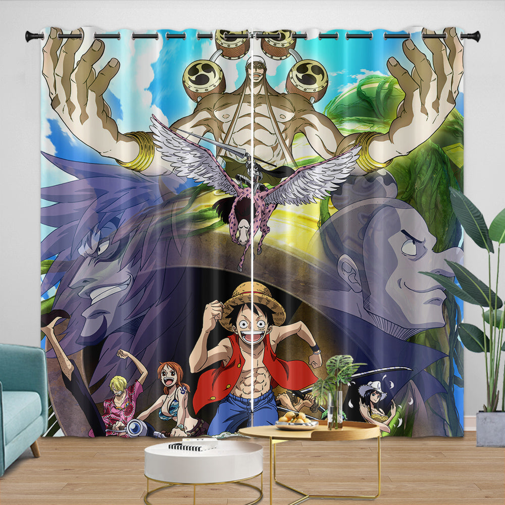 Anime One Piece Curtains Pattern Blackout Window Drapes (Online Order Only)