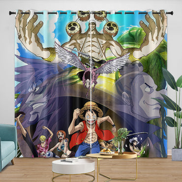 Anime One Piece Curtains Pattern Blackout Window Drapes (Online Order Only)