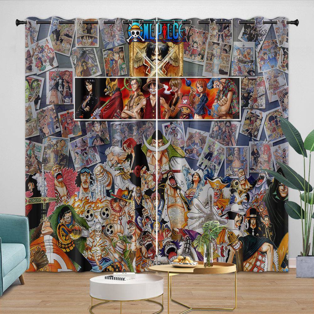 Anime One Piece Curtains Pattern Blackout Window Drapes (Online Order Only)