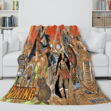 Anime One Piece Straw Hat Pirates Super Soft Flannel Throw Bed Blanket (Online Order Only)