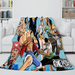 Anime One Piece Straw Hat Pirates Super Soft Flannel Throw Bed Blanket (Online Order Only)