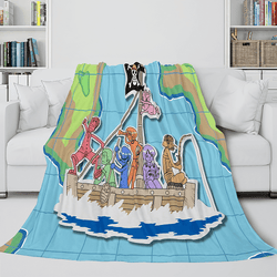 Anime One Piece Straw Hat Pirates Super Soft Flannel Throw Bed Blanket (Online Order Only)