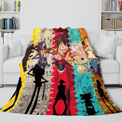Anime One Piece Straw Hat Pirates Super Soft Flannel Throw Bed Blanket (Online Order Only)