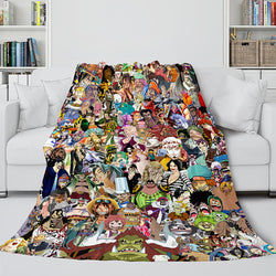 Anime One Piece Straw Hat Pirates Super Soft Flannel Throw Bed Blanket (Online Order Only)
