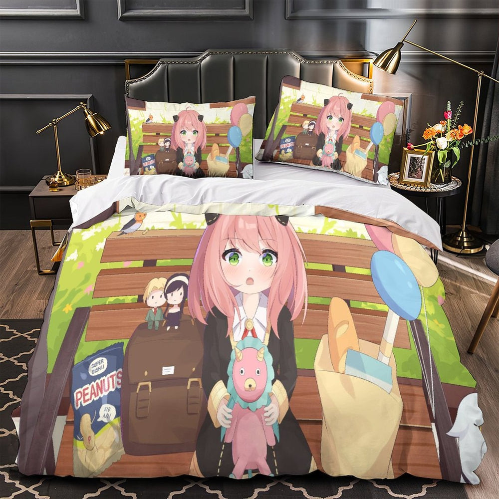 Anime Spy X Family Bedding Set Kids Duvet Cover Without Filler (Online Order Only)