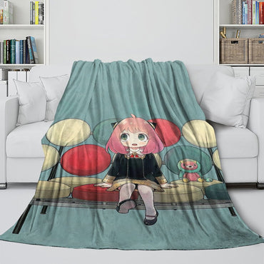 Anime Spy X Family Blanket Flannel Fleece Kids Throw Room Decoration (Online Order Only)