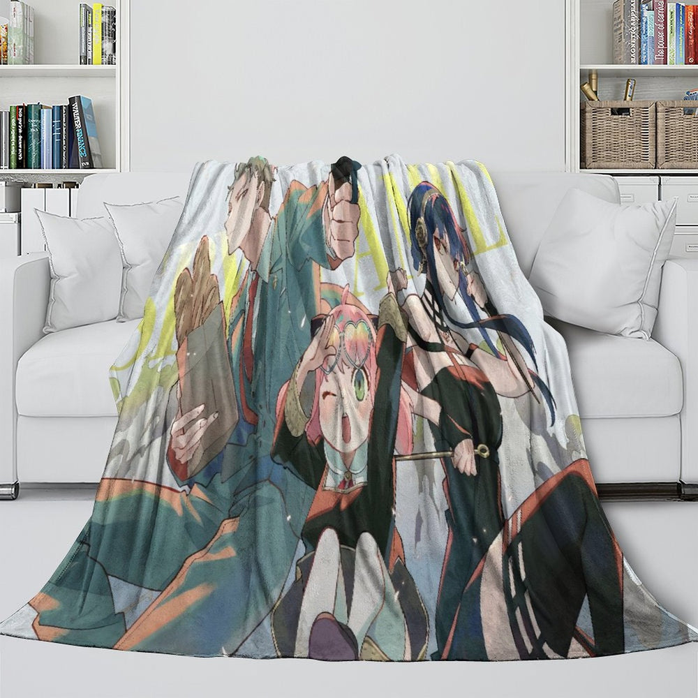 Anime Spy X Family Blanket Flannel Fleece Kids Throw Room Decoration (Online Order Only)