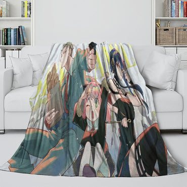 Anime Spy X Family Blanket Flannel Fleece Kids Throw Room Decoration (Online Order Only)