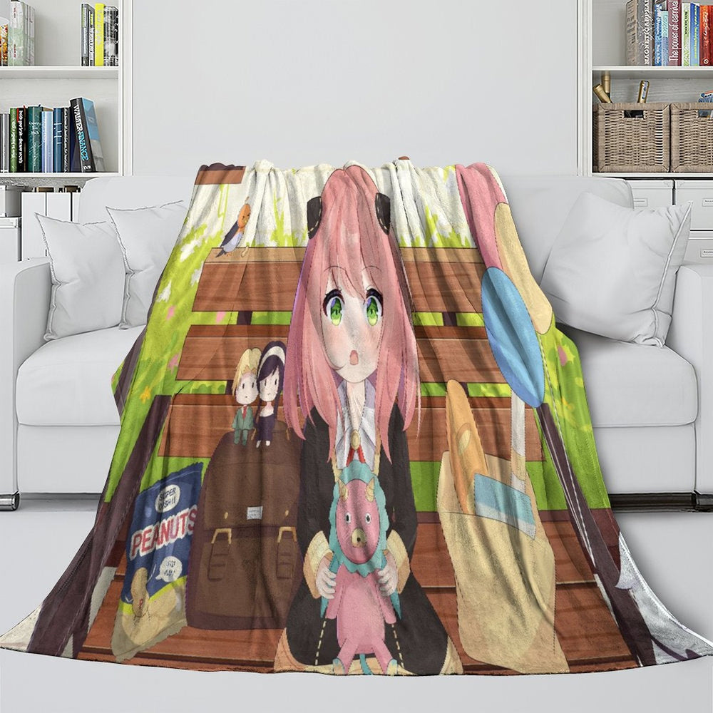Anime Spy X Family Blanket Flannel Fleece Kids Throw Room Decoration (Online Order Only)