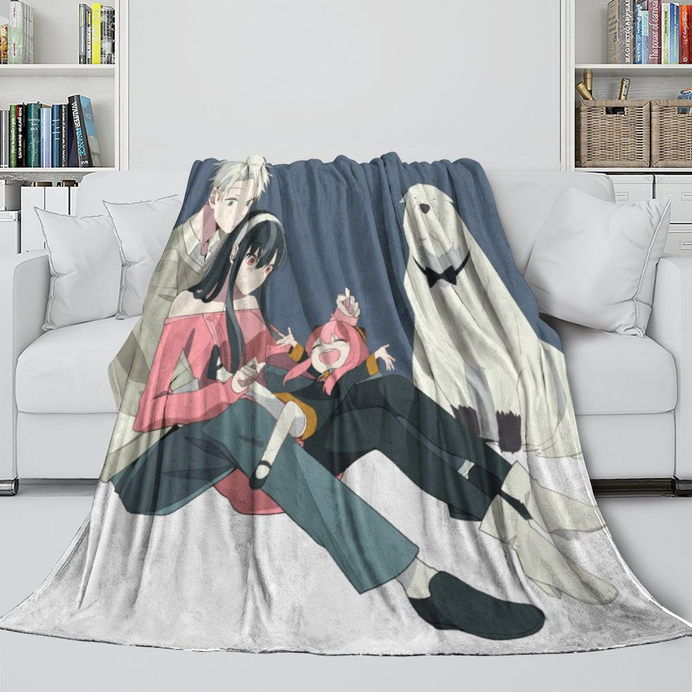 Anime Spy X Family Blanket Flannel Fleece Kids Throw Room Decoration (Online Order Only)