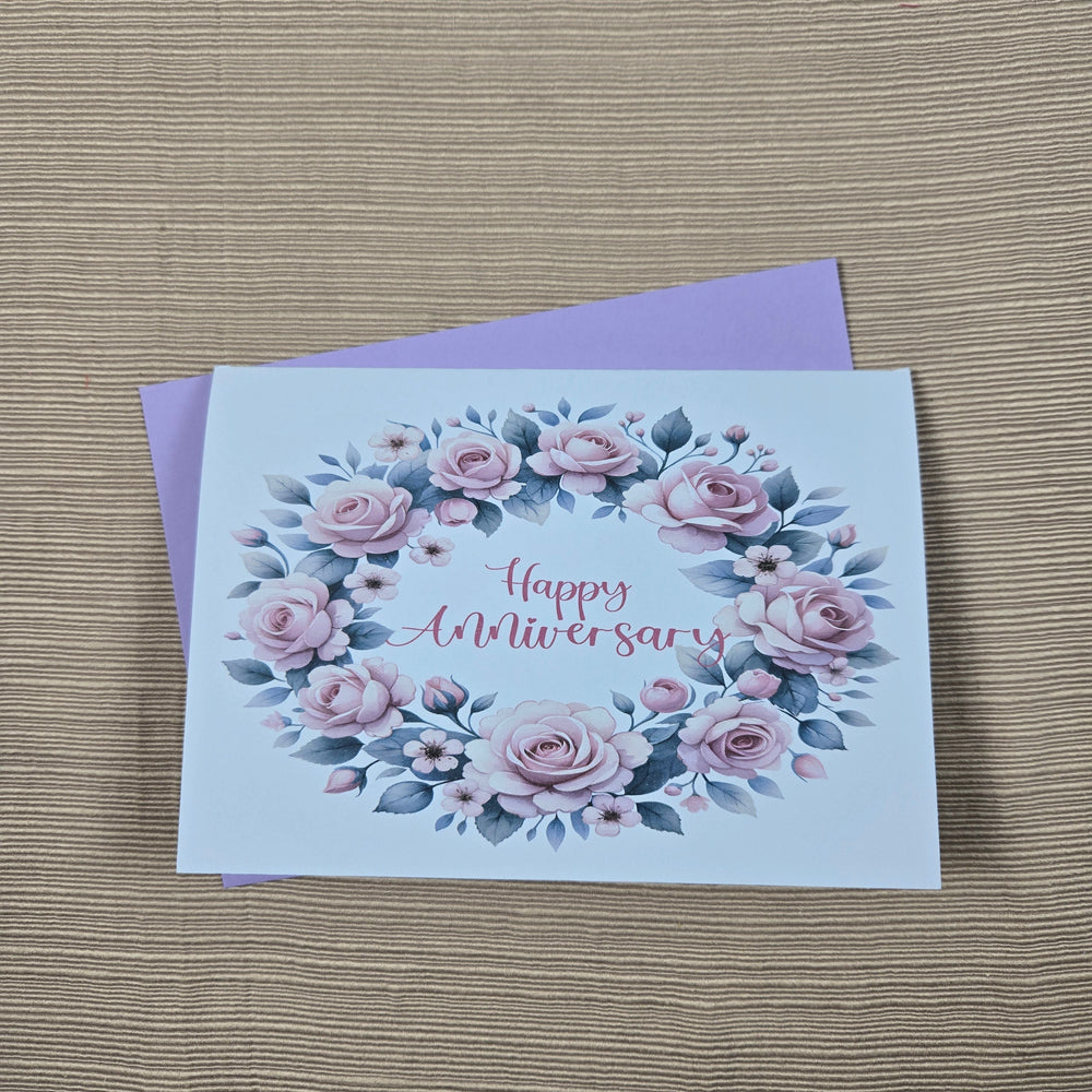 Floral Anniversay Card (ONLINE ORDER ONLY)