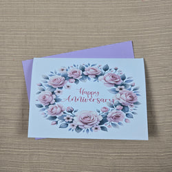 Floral Anniversay Card (ONLINE ORDER ONLY)