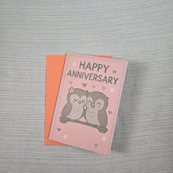 Cute Owl Couple Anniversary Card (ONLINE ORDER ONLY)