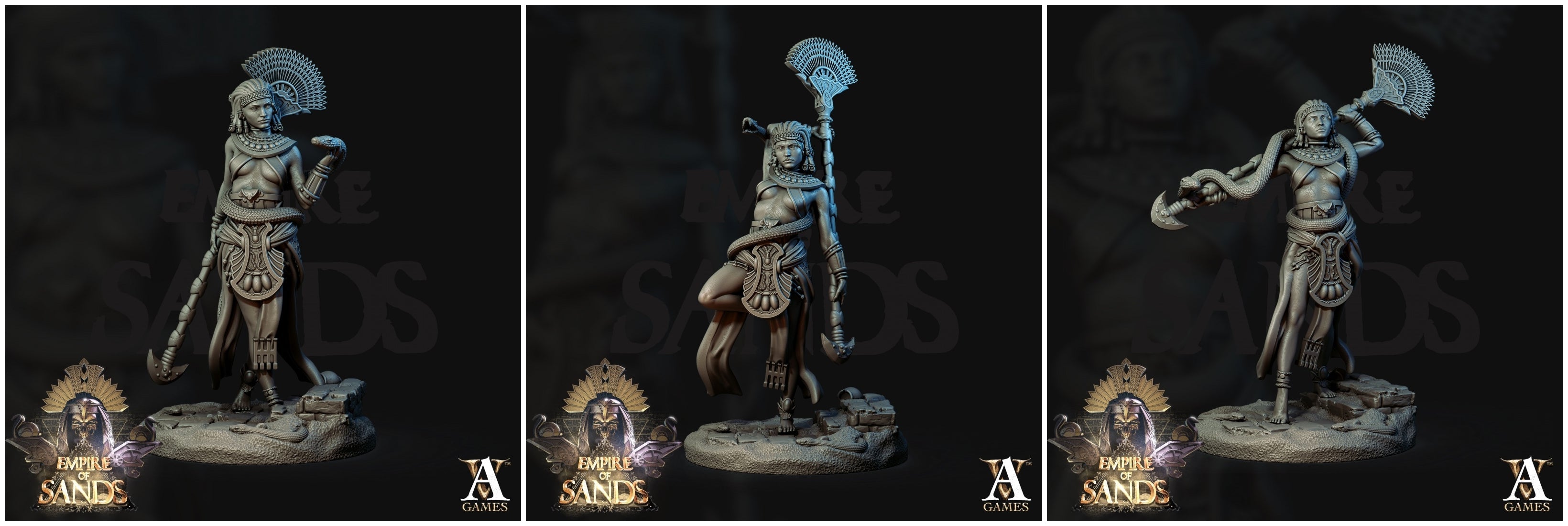 3D Printed Archvillain Games The Empire of Sands - Anphotep 28mm 32mm D&D (Online Only)