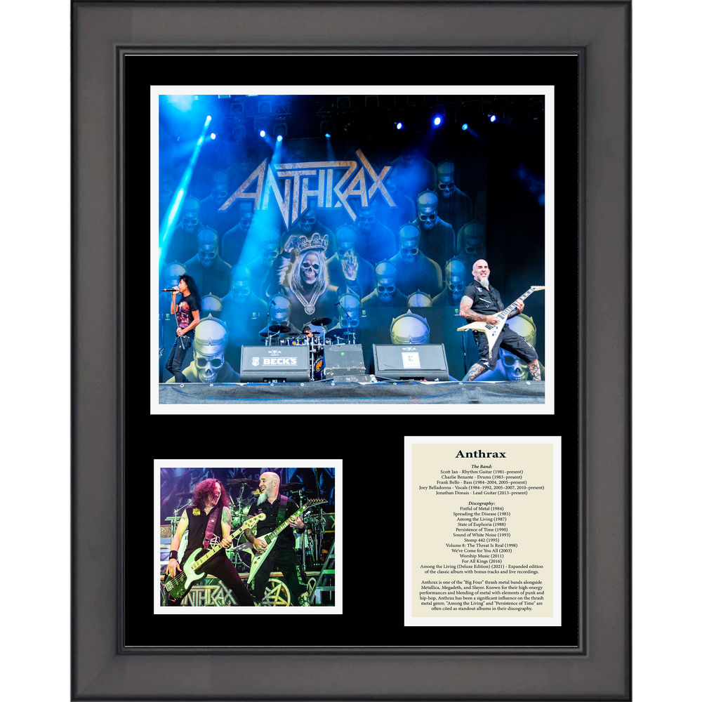 Framed Anthrax Band Discography 11"x14" Music Three Photo Collage (ONLINE ORDER ONLY)