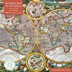 Antique World Map by Pieter van den Keere 1000 Piece Jigsaw Puzzle Flame Tree