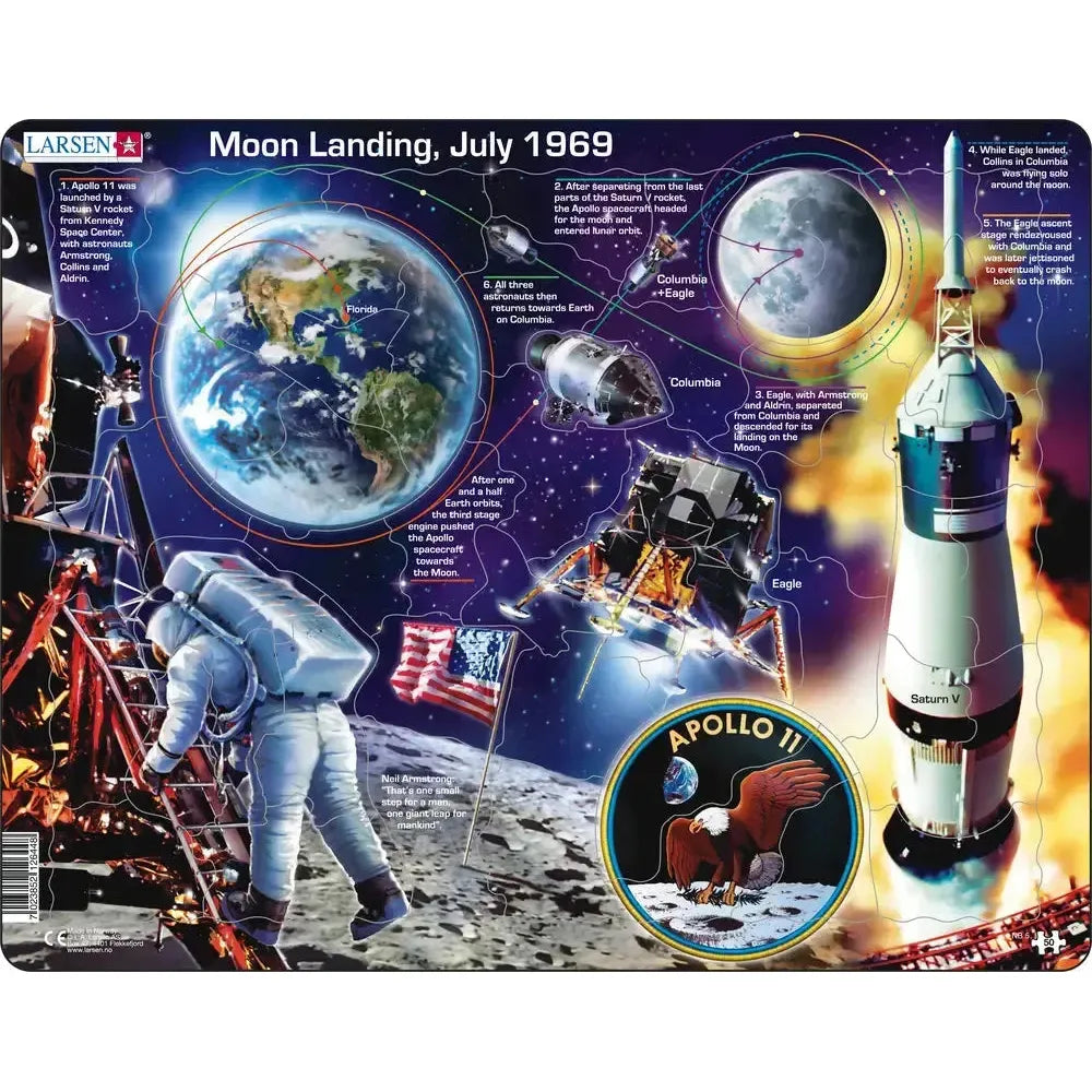 Apollo 11 Moon Landing 50 Piece Tray Jigsaw Puzzle Larsen