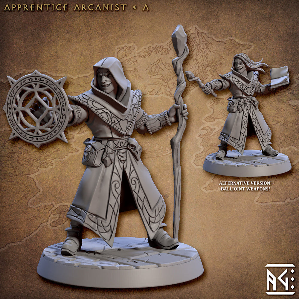 3D Printed Artisan Guild Apprentice Arcanist Set Arcanists Guild 28mm 32mm (Online Only)