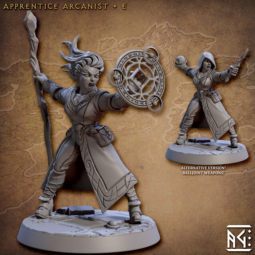 3D Printed Artisan Guild Apprentice Arcanist Set Arcanists Guild 28mm 32mm (Online Only)