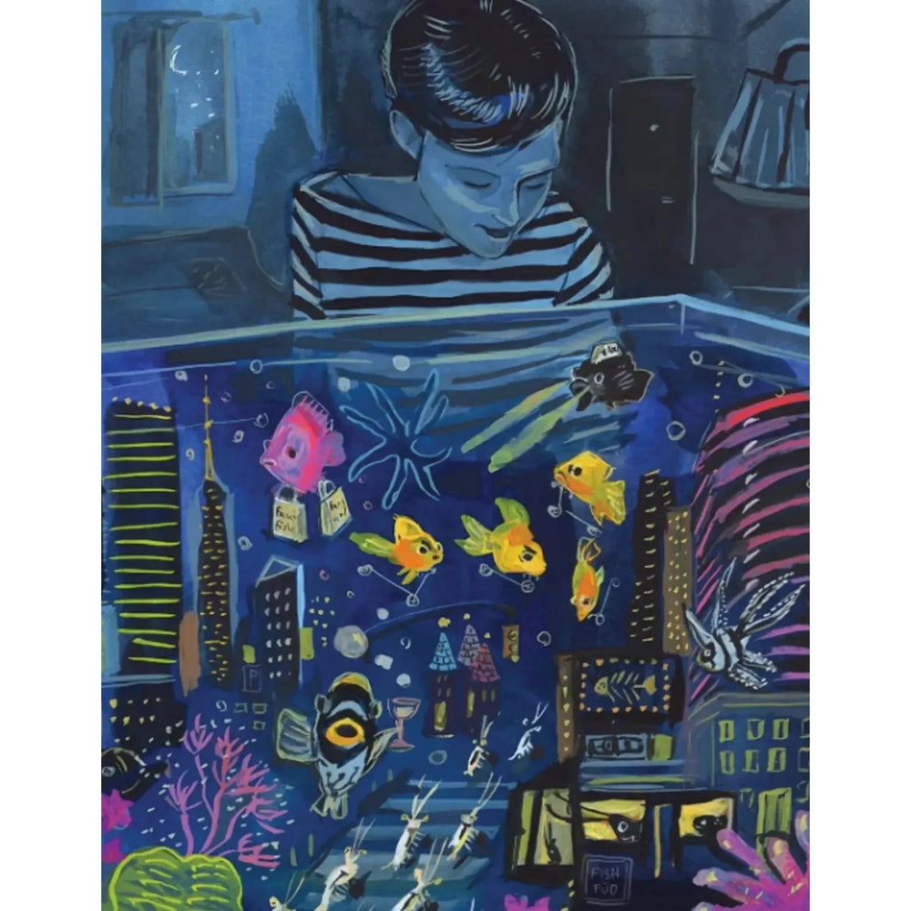 Aquarium Nightlife by Jenny Kroik 100 Piece Mini Jigsaw Puzzle NYPC