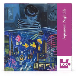 Aquarium Nightlife by Jenny Kroik 100 Piece Mini Jigsaw Puzzle NYPC
