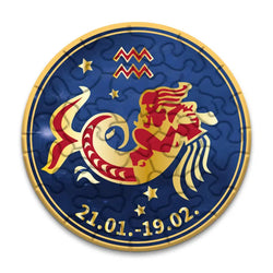 Aquarius Zodiac 33 Piece Mini Matchbox Jigsaw Puzzle Curiosi (ONLINE ORDER ONLY)