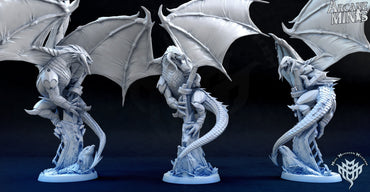 3D Printed Archvillain Games Black Arcane Dragon Frozen Wasteland 28 32mm D&D (Online Only)