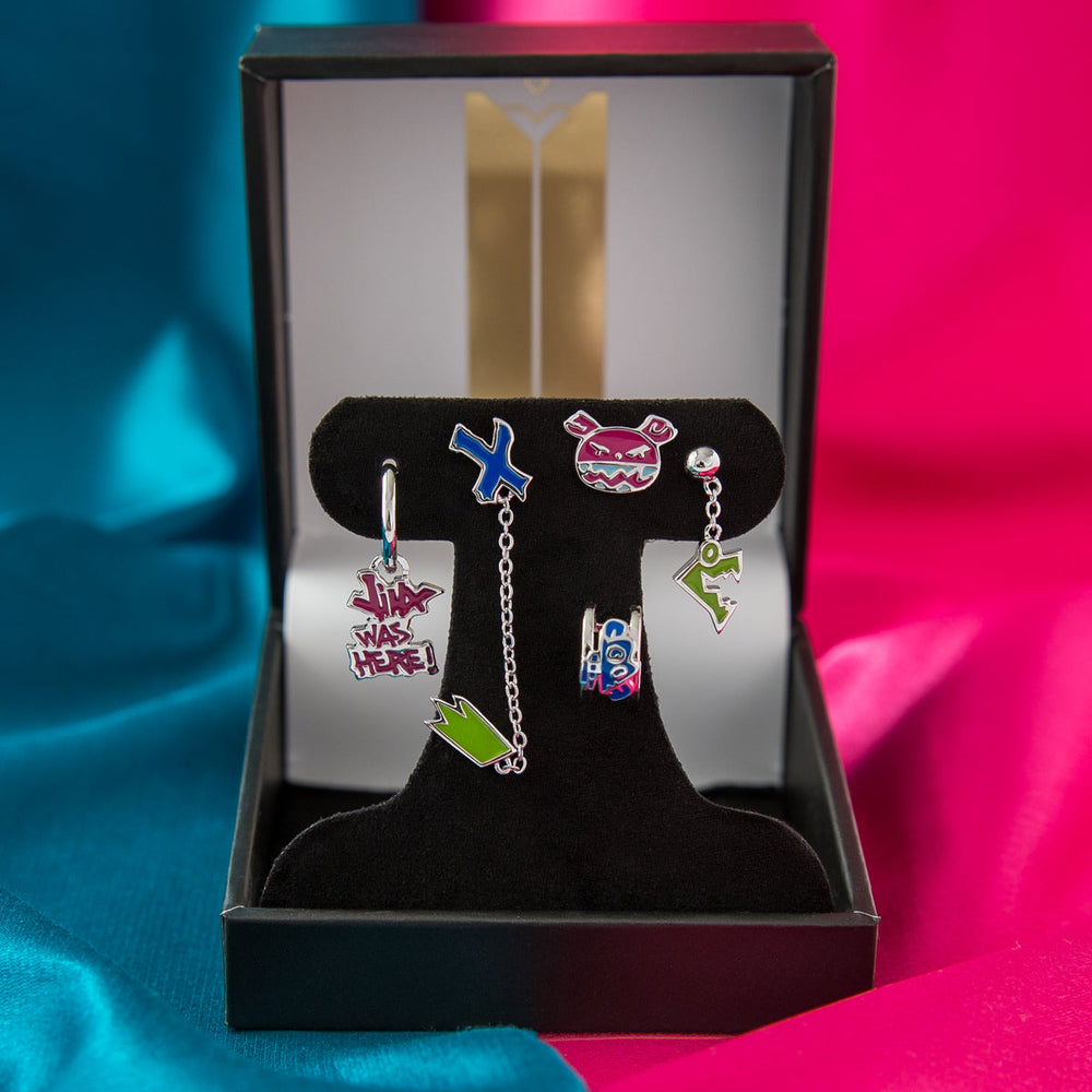 League of Legends X RockLove ARCANE Jinx Graffiti Earrings Set (ONLINE ORDER ONLY)