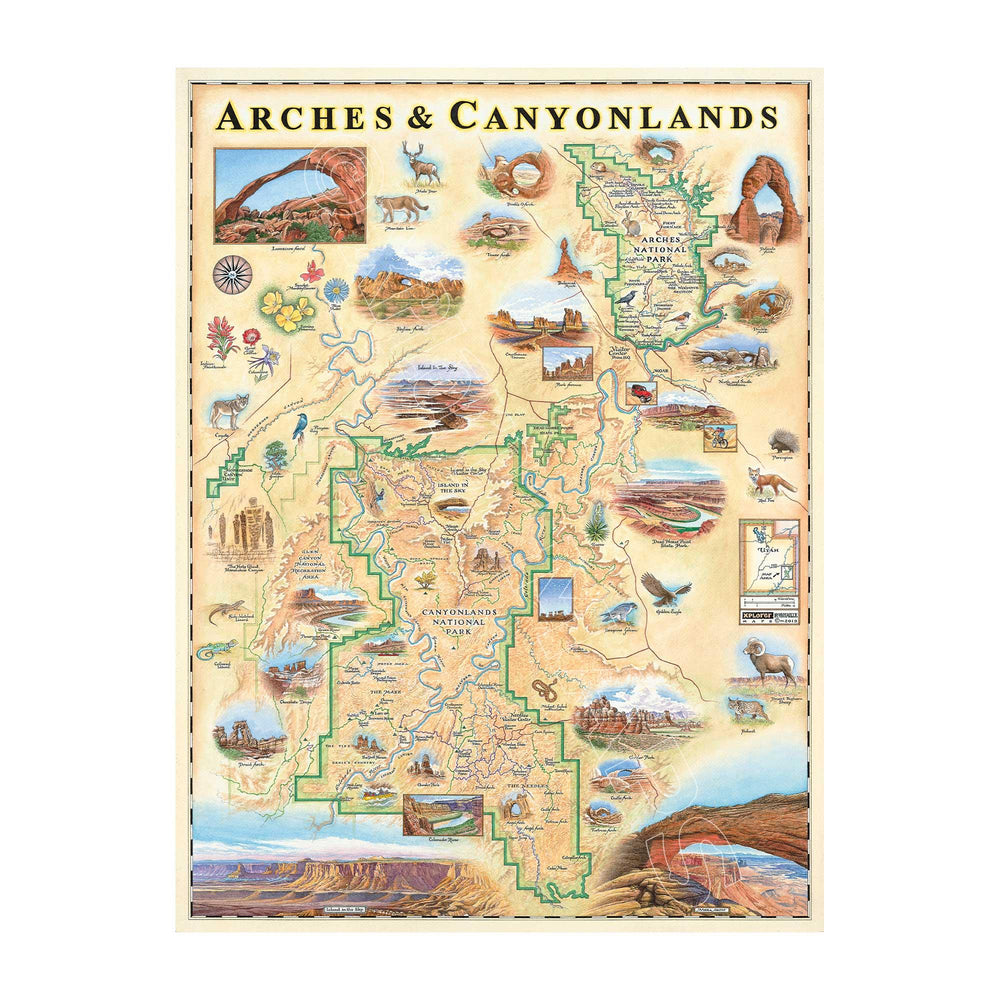 Arches & Canyonlands National Park 1000 Piece Jigsaw Puzzle Xplorer Maps (ONLINE ORDER ONLY)