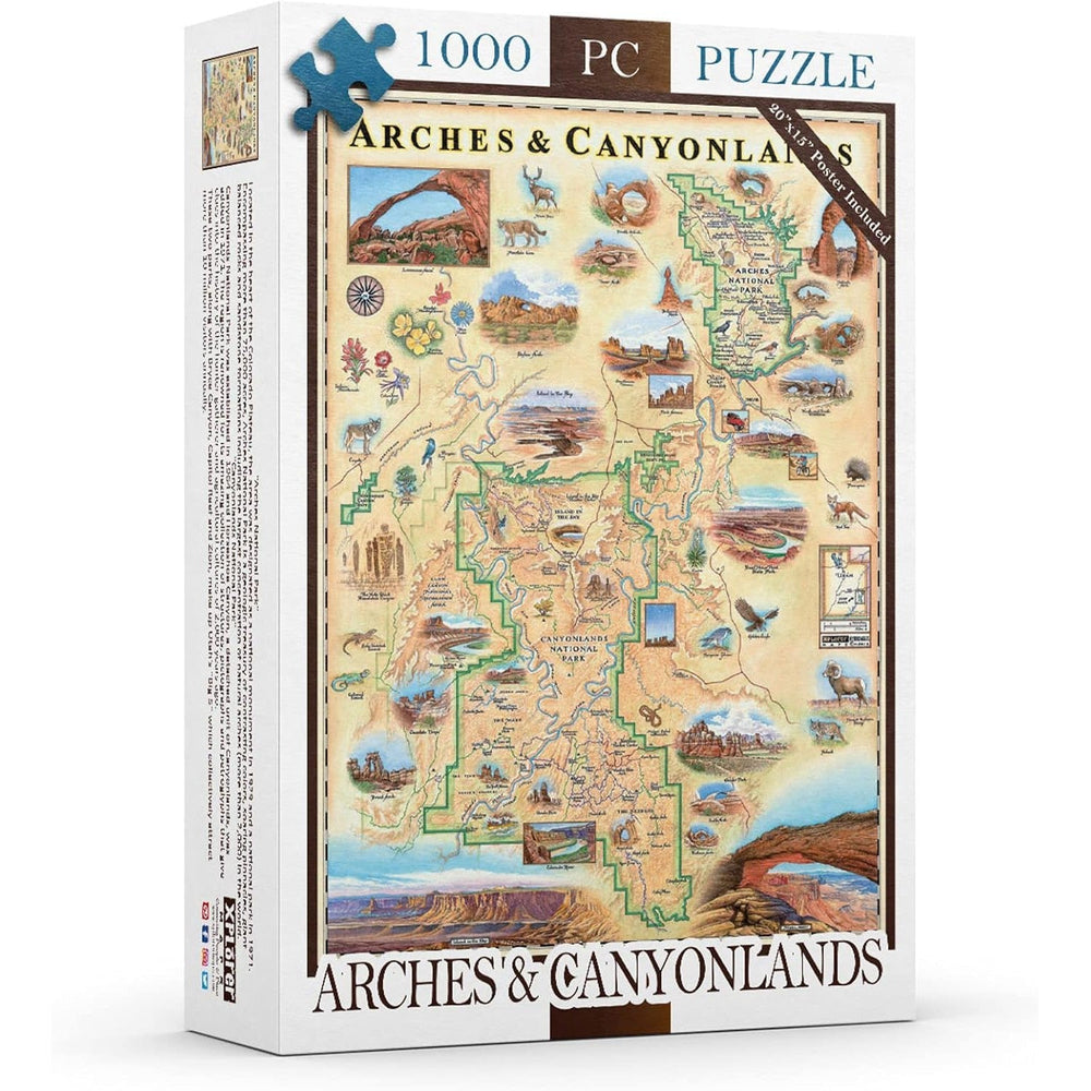 Arches & Canyonlands National Park 1000 Piece Jigsaw Puzzle Xplorer Maps (ONLINE ORDER ONLY)