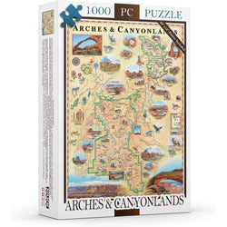 Arches & Canyonlands National Park 1000 Piece Jigsaw Puzzle Xplorer Maps (ONLINE ORDER ONLY)