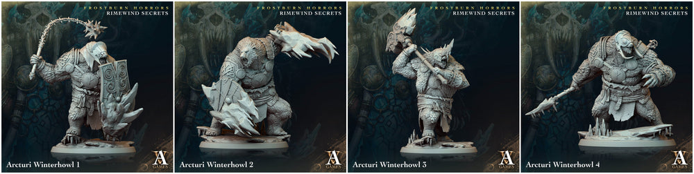 3D Printed Archvillain Games Arcturi Winterhowl Frostburn Horrors Rimewind Secrets 28 32mm D&D (Online Only)