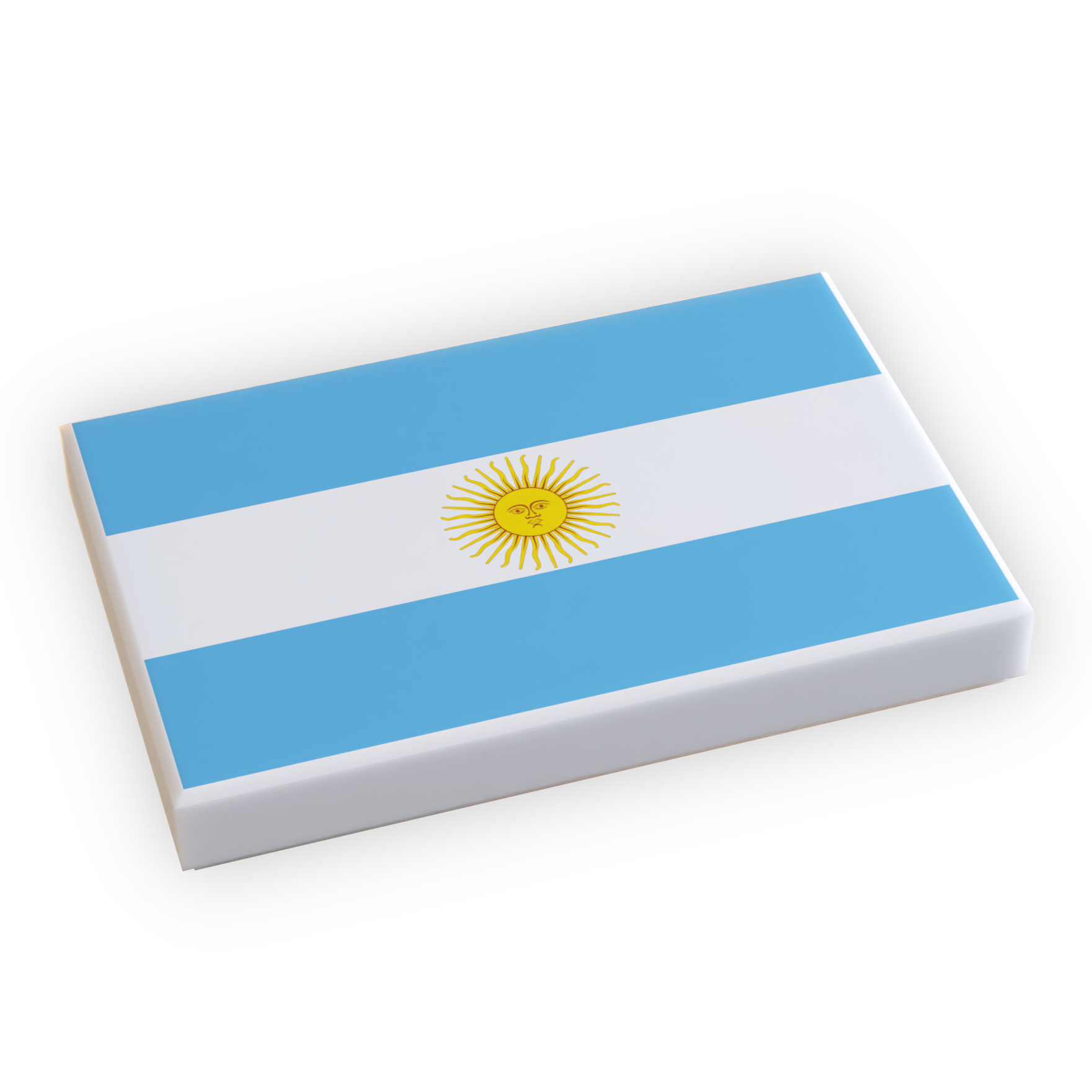 Argentina Flag (2x3 Tile) made using LEGO part (Online Order Only)