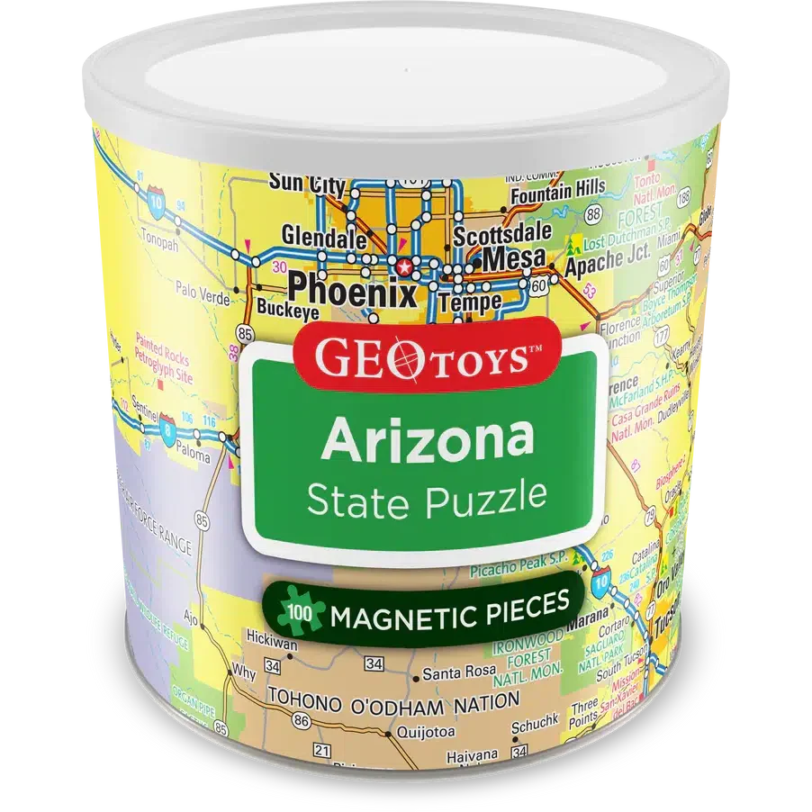 Arizona State 100 Piece Magnetic Jigsaw Puzzle Geotoys (ONLINE ORDER ONLY)