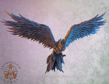 3D Printed Archvillain Games The Sun Elves of Sol Sylvaine Elven War Eagle 28 32mm D&D (Online Only)